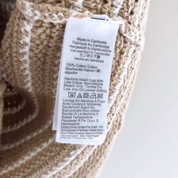 NWT J.Crew Factory Striped Crochet Sweater-tank - Picture 3 of 5